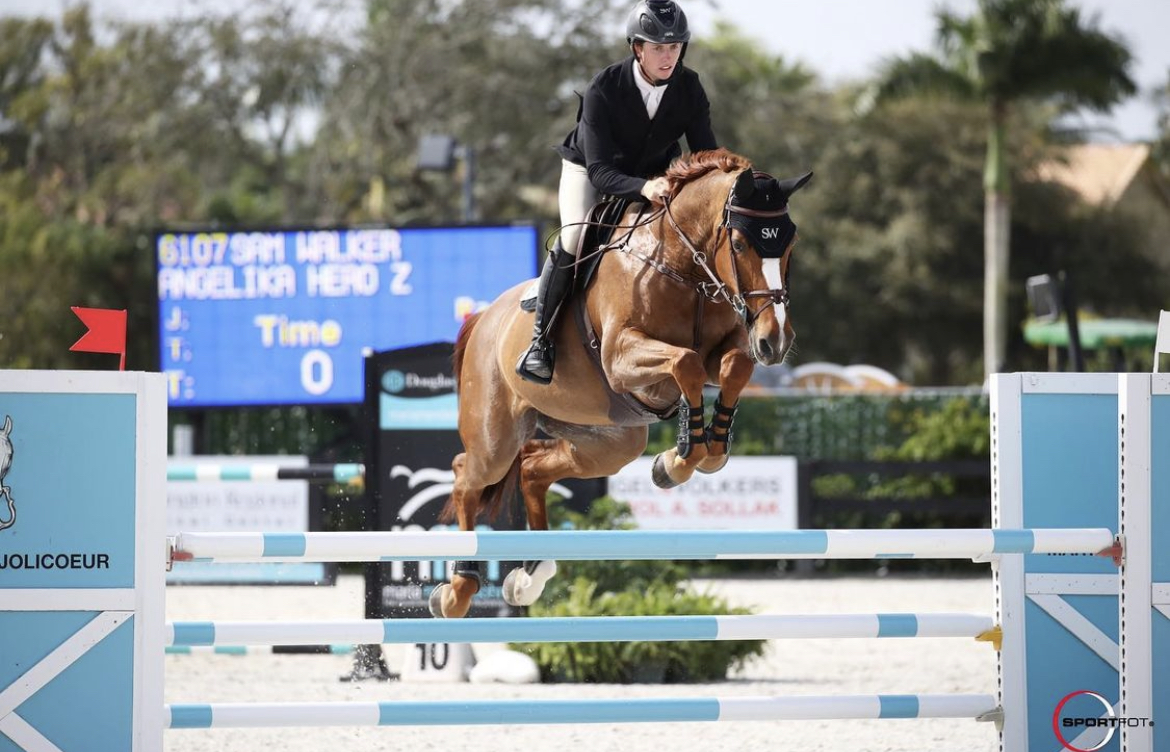 2nd place for reference Angelika Hero Z and Sam Walker in the 1.30m class at WEF.