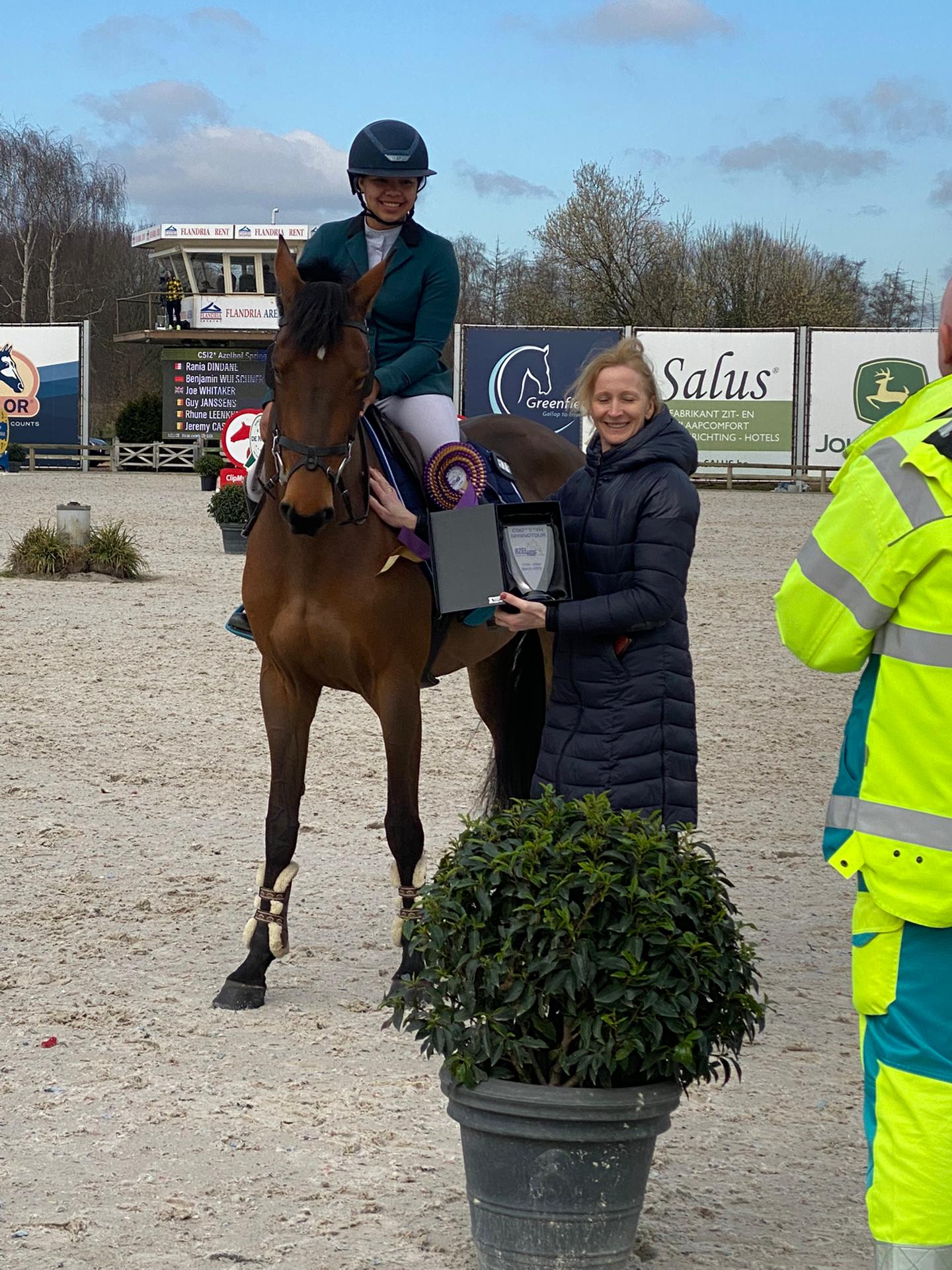 Rania Dindane takes the victory with Diabolique TMS Z in the youngster class in Lier.